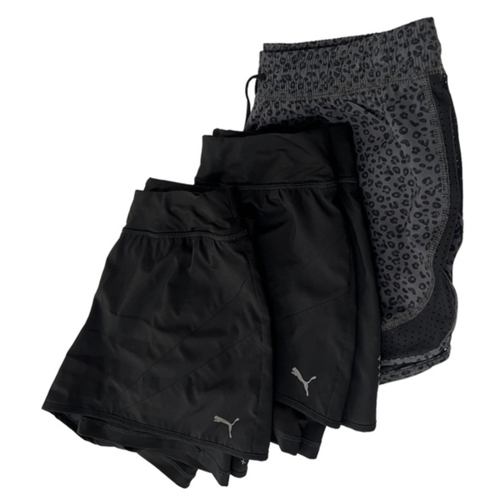 Lot of Puma Athletic Shorts plus Members Mark Leopard Shorts Size S